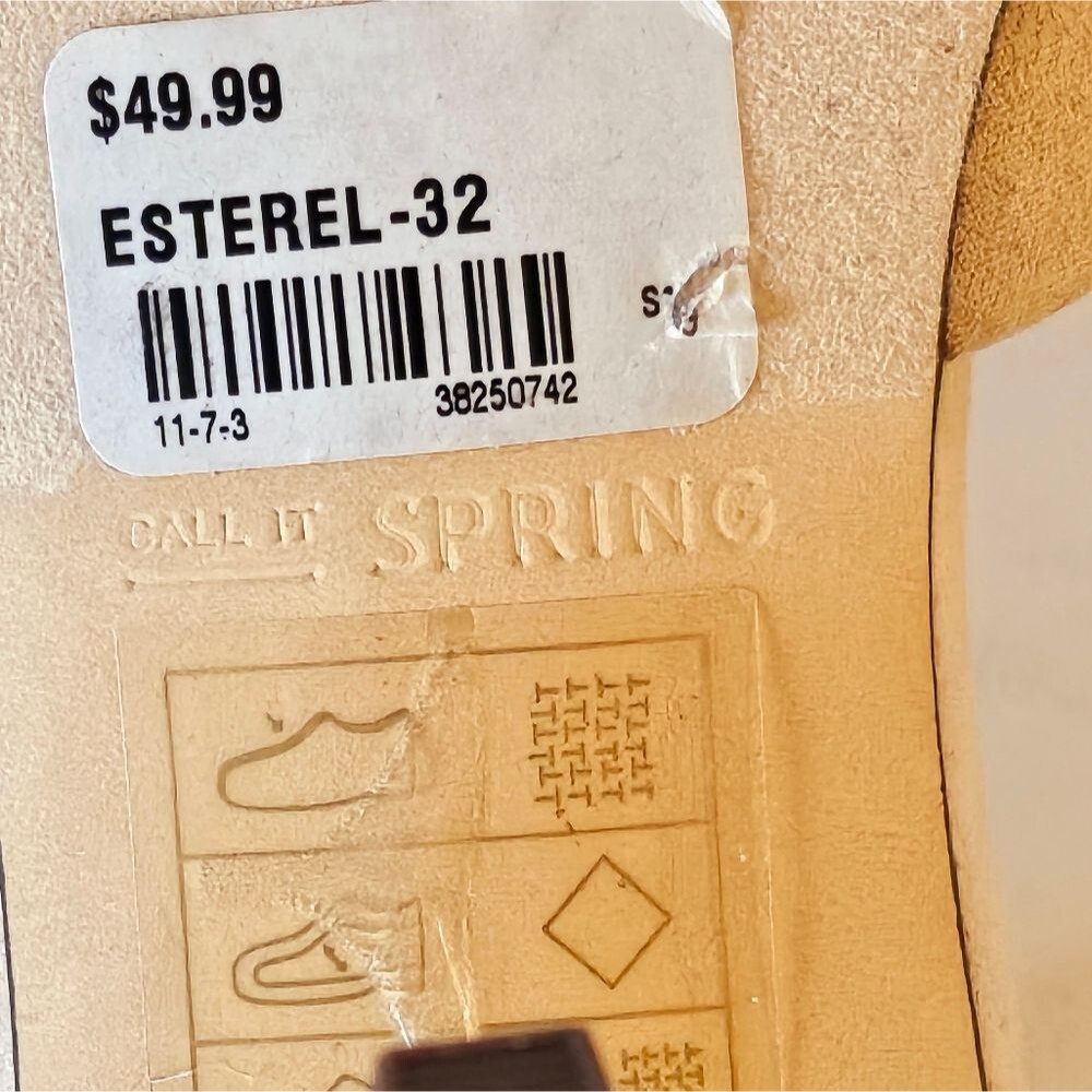 Call It Spring Tan Nude Heeled Sandals Dress Shoes 9 - Picture 11 of 11
